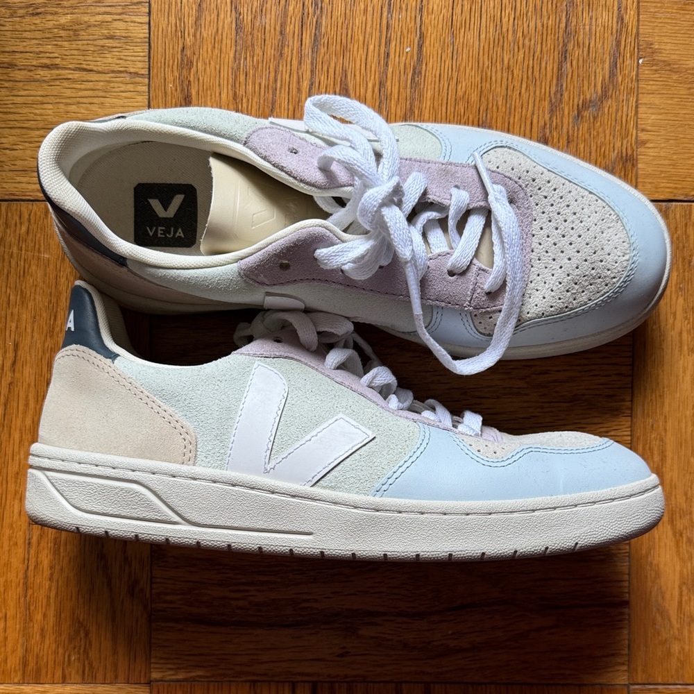 Veja V-10 Women's jade white multicolor sneakers